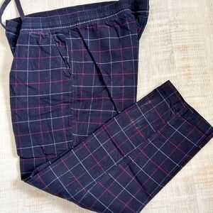 Lounge Pants Men's SZ 36 - 39 XL Black | Blue checker design 100% cotton